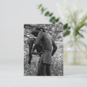 Central Park Autumn: Romeo & Juliet Statue 01 B&W Briefkaart (Staand voorkant)