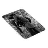 Central Park Autumn: Romeo & Juliet Statue 01 B&W Magneet (Rechterzijde)