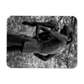 Central Park Autumn: Romeo & Juliet Statue 01 B&W Magneet (Horizontaal)