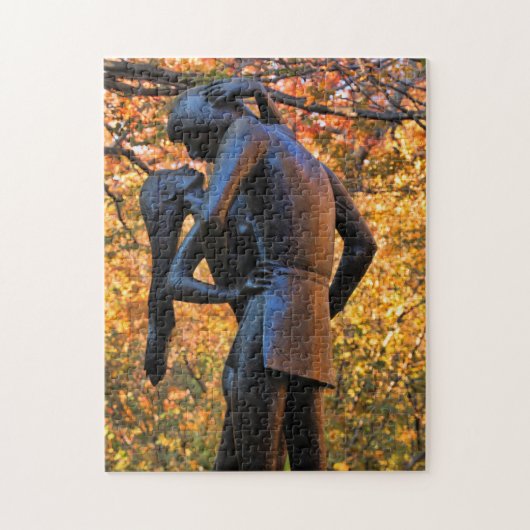 Central Park Autumn: Romeo & Juliet Statue 01 Legpuzzel (Verticaal)