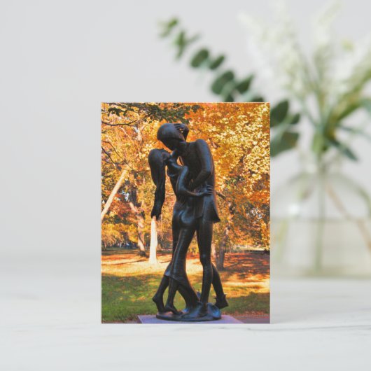 Central Park Autumn: Romeo & Juliet Statue 02 Briefkaart (Staand voorkant)