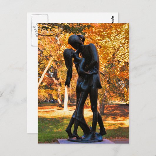 Central Park Autumn: Romeo & Juliet Statue 02 Briefkaart (Voorkant / Achterkant)