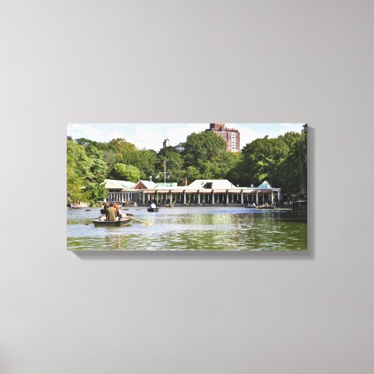 Central Park Boathouse Canvas Afdruk (Voorkant)