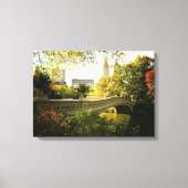 Central Park - Boogbrug - Herfst Canvas Afdruk (Voorkant)