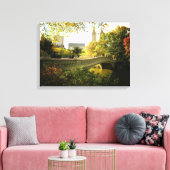 Central Park - Boogbrug - Herfst Canvas Afdruk (Insitu (Woonkamer))