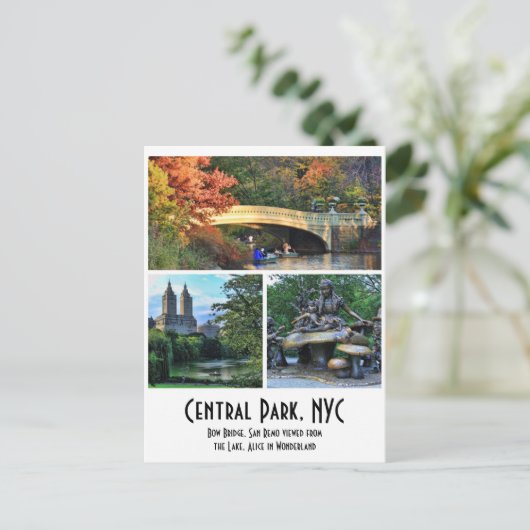 Central Park: Bow Bridge, San Remo, Alice in... Briefkaart (Staand voorkant)