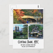 Central Park: Bow Bridge, San Remo, Alice in... Briefkaart (Voorkant / Achterkant)