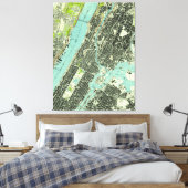  Central Park & Bronx NY Map (1947) Canvas Afdruk (Insitu (Slaapkamer))