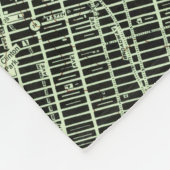  Central Park & Bronx NY Map (1947) Fleece Deken (Hoek)