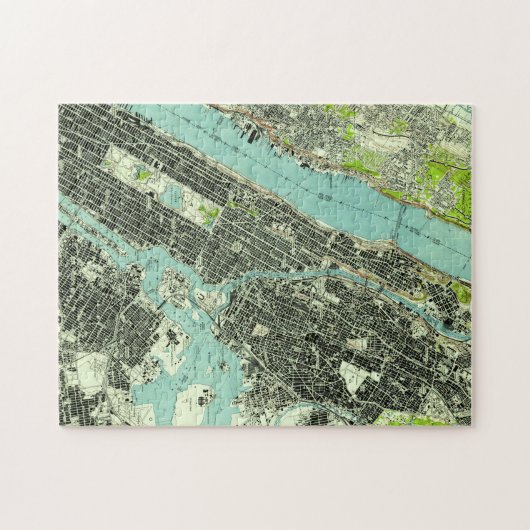  Central Park & Bronx NY Map (1947) Legpuzzel (Horizontaal)