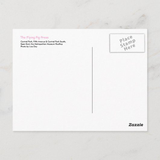 Central Park & Central Park Zuid-Briefkaart Briefkaart (Achterkant)