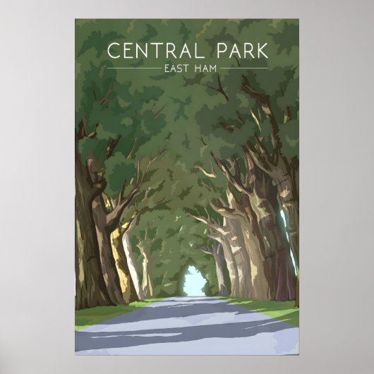 Central Park East Ham Reisposter Poster (Voorkant)