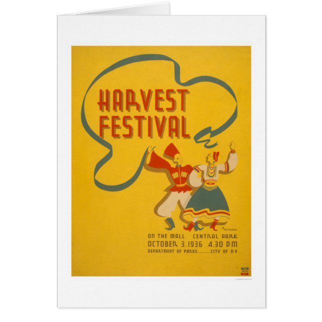 Central Park Harvest 1936 WPA (Voorkant)