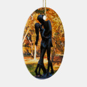 Central Park Herfst: Romeo & Juliet standbeeld 02  Keramisch Ornament (Rechts)