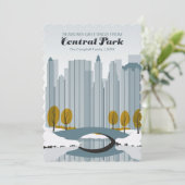 Central Park Holiday Snow Feestdagenkaart (Staand voorkant)