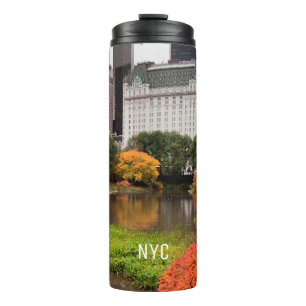 Central Park in de herfst aangepaste initialen tum Thermosbeker