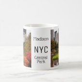 Central Park in de herfst aangepaste naam mokken (Center)