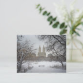 Central Park in de sneeuw, New York Briefkaart (Staand voorkant)