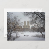 Central Park in de sneeuw, New York Briefkaart (Voorkant / Achterkant)