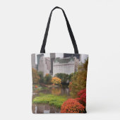 Central Park in herfstzakken Tote Bag (Achterkant)