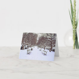 'Central Park in Winter'-kaart - Schoonheid/Vrede Feestdagen Kaart