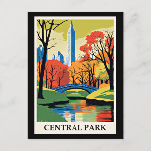 Central Park kleurrijke illustratie Briefkaart