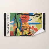 Central Park kleurrijke illustratie Handdoek (Handdoek)