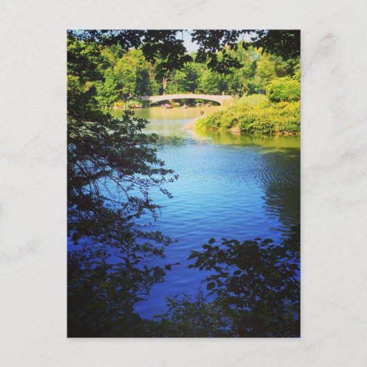 Central Park Lake Bow Bridge NYC New York Briefkaa Briefkaart (Voorkant)