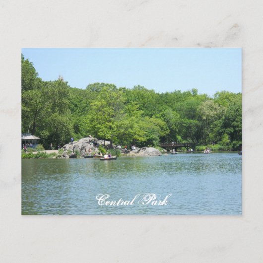 Central Park Lake Briefkaart Souvenir New York Cit (Voorkant)