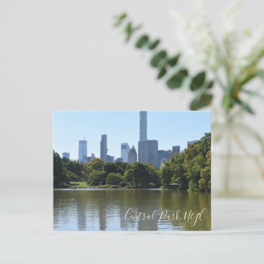 Central Park Lake New York City NYC Fotografie Briefkaart (Staand voorkant)
