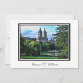 Central Park Lake, San Remo NYC Huwelijksuitnodigi Kaart (Voorkant)