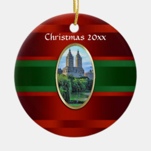 Central Park Lake San Remo Xmas #3 Keramisch Ornament