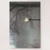 Central Park Lamppost in Winter Fog Legpuzzel (Verticaal)