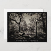 Central Park Manhattan in Black en White Briefkaart (Voorkant / Achterkant)