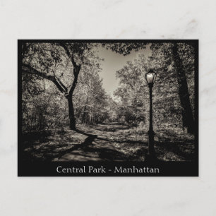 Central Park Manhattan in zwart-wit Briefkaart