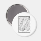 Central Park Manhattan Map Magneet (Voorkant / Achterkant)