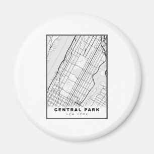 Central Park Manhattan Map Magneet