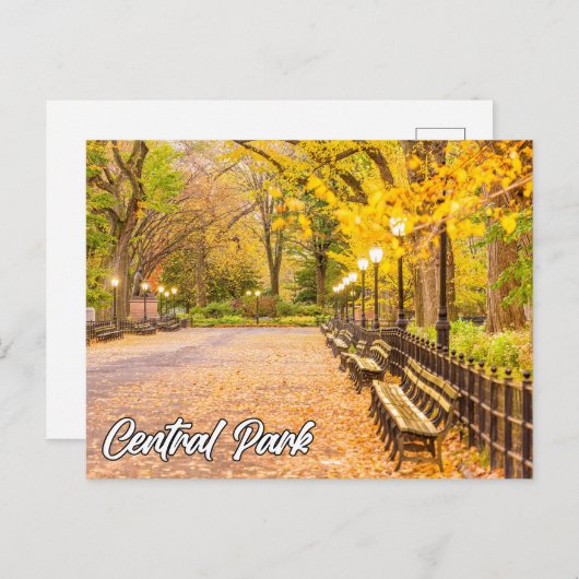 Central Park, Manhattan, New York, Verenigde State Briefkaart (Voorkant / Achterkant)