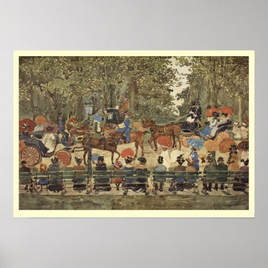 Central Park, New York, 1901 - Cream Border Poster (Voorkant)