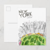 Central Park & New York City Collage Briefkaart (Voorkant / Achterkant)