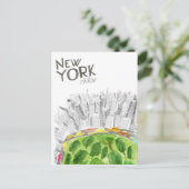 Central Park & New York City Collage Briefkaart (Staand voorkant)