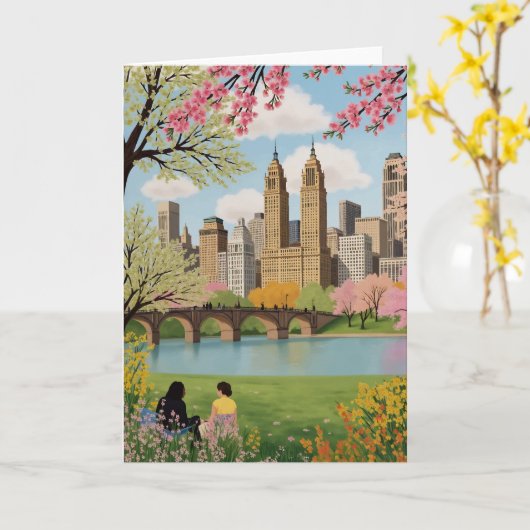 Central Park New York City Kaart (Gele Bloem)