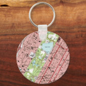 Central Park New York City  Map Sleutelhanger (Voorkant)