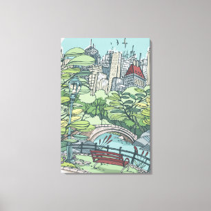 Central Park New York City, NY Canvas Afdruk