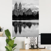 Central Park New York City Skyline Poster (Thuiskantoor)
