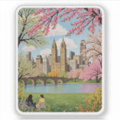 Central Park New York City Sticker (Voorkant)
