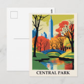  Central Park New York City Travel Briefkaart (Voorkant / Achterkant)