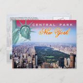 Central Park, New York City - uitzicht vanuit de l Briefkaart (Voorkant / Achterkant)