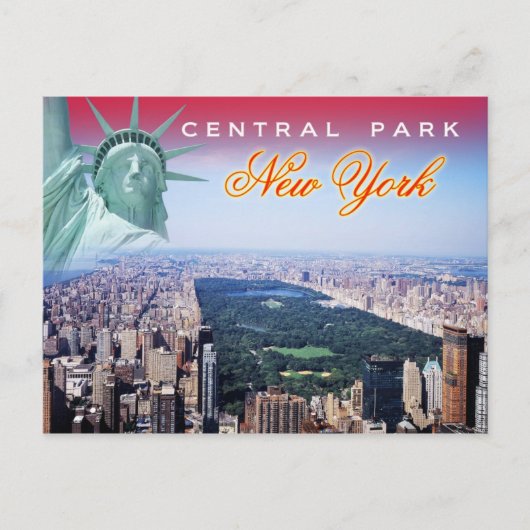Central Park, New York City - uitzicht vanuit de l Briefkaart (Voorkant)