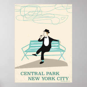 Central Park New York City vintage reisposter Poster